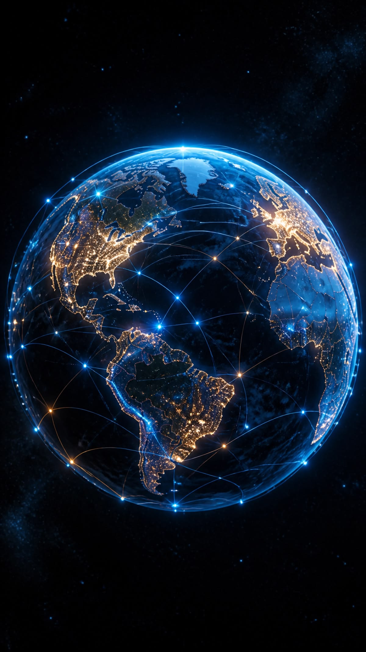 Global map with cross-border currency flows